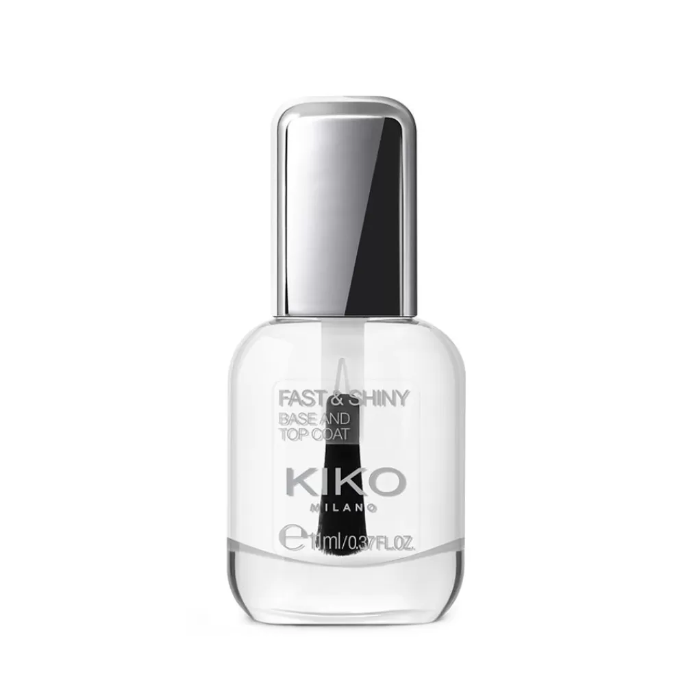 KIKO Milano Vernizes Curativos Para Unhas<Base E Top Coat Ultrabrilhante De Secagem Rapida Com Oleo De Kukui