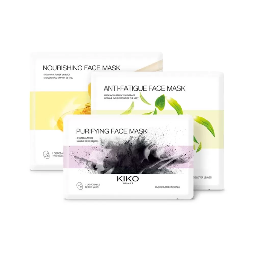KIKO Milano Sets & Kits<Conjunto De Oferta De Cuidados Da Pele: 1 Mascara Antifadiga, 1 Nutritiva E 1 Purificante