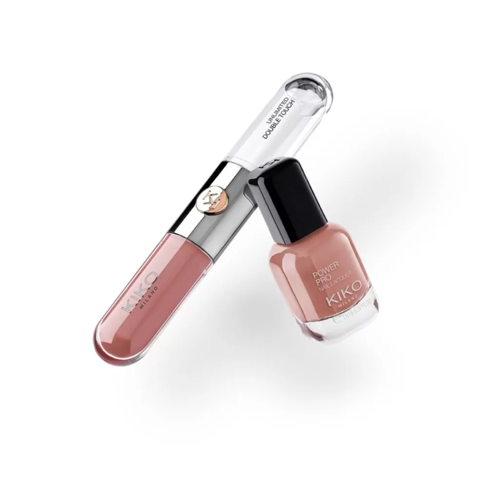 KIKO Milano Sets & Kits<Conjunto De Oferta Para Lábios E Mãos: Batom Liquido Brilhante E Verniz De Unhas 01 Beige Minuet