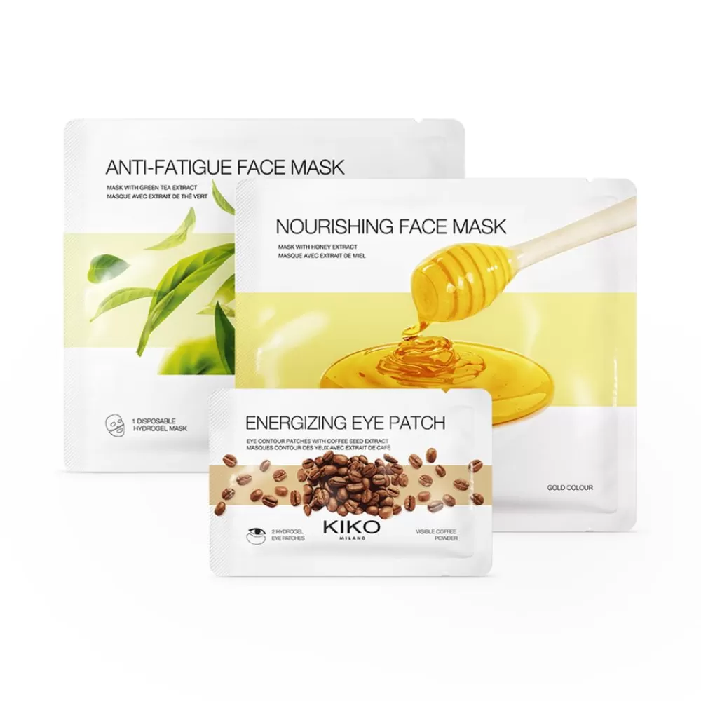 KIKO Milano Sets & Kits<Conjunto De Skincare: 1 Mascara Antifadiga, 1 Nutritiva E 1 Energizante Para O Contorno Dos Olhos