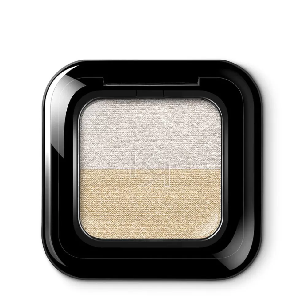 KIKO Milano Sombras<Sombra Duo Com Aplicacao De Cor Rica E Intensa 01 Metallic White / True Gold